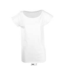 SOL&#039;S MARYLIN rövid ujjú csónak nyakú hosszított Női póló SO11398, White-XL női póló