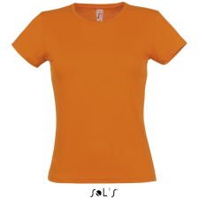 SOL&#039;S MISS Női kereknyakú rövid ujjú pamut póló SO11386, Orange-2XL női póló