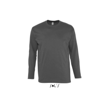 SOL'S MONARCH férfi hosszú ujjú pamut póló SO11420, Dark Grey-M férfi póló