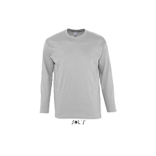 SOL'S MONARCH férfi hosszú ujjú póló SO11420, Grey Melange-4XL férfi póló