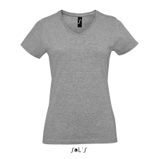 SOL&#039;S MPERIAL Női V-nyakú rövid ujjú póló SO02941, Grey Melange-2XL női póló