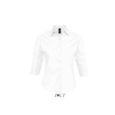 SOL'S Női blúz SOL'S SO17010 Sol'S Effect - 3/4 Sleeve Stretch Women'S Shirt -2XL, White