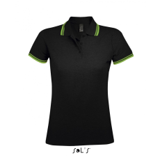 SOL'S Női galléros póló SOL'S SO00578 Sol'S pasadena Women - polo Shirt -XL, Black/White