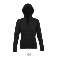 SOL'S Női kapucnis pulóver SOL'S SO03103 Sol'S Spencer Women - Hooded Sweatshirt -L, Black