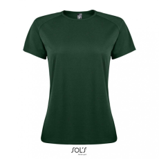 SOL'S Női póló SOL'S SO01159 Sol'S Sporty Women - Raglan-Sleeved T-Shirt -XS, Forest Green