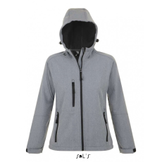 SOL'S Női SOL'S SO46802 Sol'S Replay Women - Hooded Softshell -XL, Grey Melange