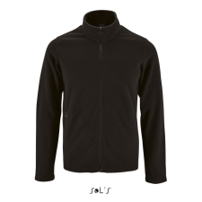 SOL'S NORMAN cipzáras férfi egyszerű polár pulóver SO02093, Black-XL férfi pulóver, kardigán