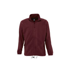 SOL'S NORTH cipzáras férfi polár pulóver SO55000, Burgundy-5XL férfi pulóver, kardigán