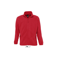 SOL&#039;S NORTH cipzáras férfi polár pulóver SO55000, Red-4XL férfi pulóver, kardigán