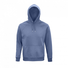 SOL'S organikus unisex kapucnis pulóver SO03568, Blue-3XL