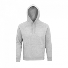 SOL&#039;S organikus unisex kapucnis pulóver SO03568, Grey Melange-3XL női pulóver, kardigán