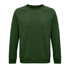 SOL&#039;S organikus unisex környakas pulóver SO03567, Bottle Green-XS női pulóver, kardigán