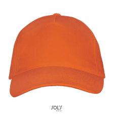 SOL'S pamut 5 paneles baseball sapka SO00594, Orange-U munkaruha
