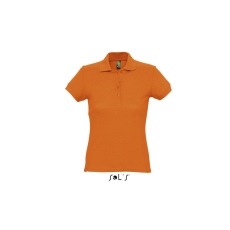 SOL'S PASSION négy gombos rövid ujjú Női galléros pamut póló SO11338, Orange-2XL