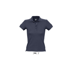 SOL'S PEOPLE rövid ujjú Női galléros pamut póló SO11310, Navy-XL női póló