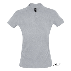 SOL'S PERFECT három gombos Női rövid ujjú galléros piké póló SO11347, Grey Melange-XL