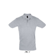 SOL'S PERFECT két gombos férfi rövid ujjú galléros piké póló SO11346, Grey Melange-2XL