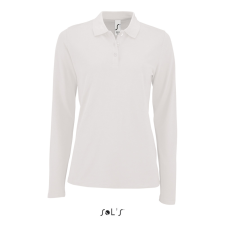 SOL&#039;S PERFECT Női hosszú ujjú galléros piké póló SO02083, White-2XL női póló