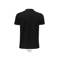 SOL'S PLANET organikus férfi rövid ujjú galléros póló SO03566, Black-L
