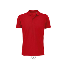 SOL'S PLANET organikus férfi rövid ujjú galléros póló SO03566, Red-2XL
