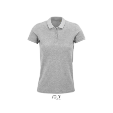 SOL&#039;S PLANET organikus rövid ujjú Női galléros póló SO03575, Grey Melange-XL női póló