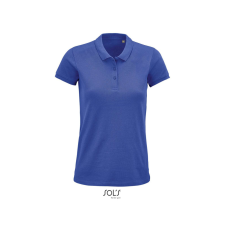 SOL&#039;S PLANET organikus rövid ujjú Női galléros póló SO03575, Royal Blue-S női póló