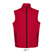 SOL'S RACE cipzáras férfi softshell mellény SO02887, Pepper Red-S férfi mellény