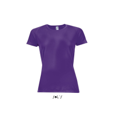 SOL'S raglános Női rövid ujjú sport póló SO01159, Dark Purple-M