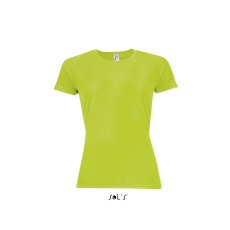 SOL'S raglános Női rövid ujjú sport póló SO01159, Neon Green-S
