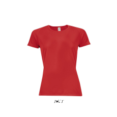 SOL'S raglános Női rövid ujjú sport póló SO01159, Red-2XL