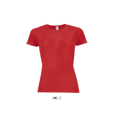 SOL'S raglános Női rövid ujjú sport póló SO01159, Red-L