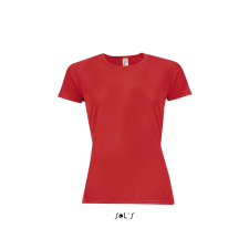 SOL'S raglános Női rövid ujjú sport póló SO01159, Red-M női póló