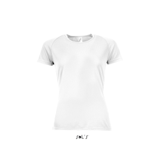 SOL'S raglános Női rövid ujjú sport póló SO01159, White-2XL