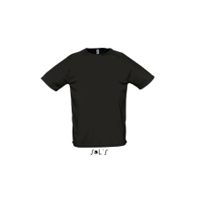 SOL'S raglános, rövid ujjú férfi sport póló SO11939, Black-L férfi póló