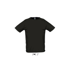 SOL'S raglános, rövid ujjú férfi sport póló SO11939, Black-XS