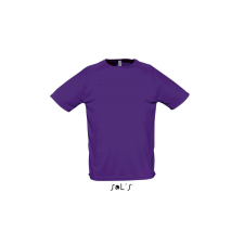 SOL&#039;S raglános, rövid ujjú férfi sport póló SO11939, Dark Purple-2XL férfi póló