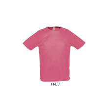 SOL&#039;S raglános, rövid ujjú férfi sport póló SO11939, Neon Coral-L férfi póló