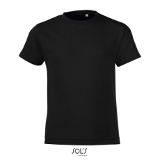 SOL'S REGENT FIT gyerek rövid ujjú kereknyakú póló, SOL'S SO01183, Deep Black-10A