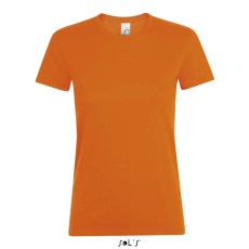 SOL'S REGENT Női kereknyakú rövid ujjú pamut póló SO01825, Orange-3XL