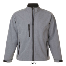 SOL'S RELAX vastag 3 rétegű férfi softshell dzseki SO46600, Grey Melange-L
