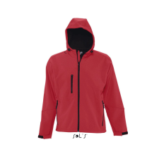 SOL&#039;S REPLAY kapucnis cipzáras férfi softshell dzseki SO46602, Pepper Red-L férfi kabát, dzseki