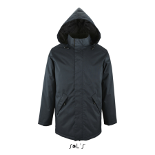 SOL&#039;S ROBYN steppelt bélésű unisex kabát, gallérba rejthető kapucnival SO02109, French Navy-2XL férfi kabát, dzseki