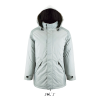 SOL'S ROBYN steppelt bélésű unisex kabát, gallérba rejthető kapucnival SO02109, Metal Grey-2XL