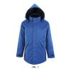 SOL'S ROBYN steppelt bélésű unisex kabát, gallérba rejthető kapucnival SO02109, Royal Blue-2XL
