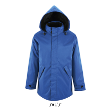 SOL&#039;S ROBYN steppelt bélésű unisex kabát, gallérba rejthető kapucnival SO02109, Royal Blue-2XL férfi kabát, dzseki