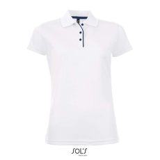 SOL'S rövid ujjú Női galléros sport póló SO01179, White-L
