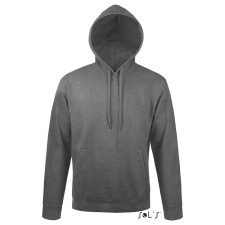 SOL'S SNAKE kapucnis unisex pulóver SO47101, Charcoal Melange-M női pulóver, kardigán