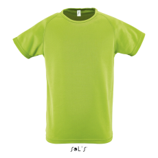 SOL'S SPORTY raglán ujjú kereknyakú gyerek sportpóló SO01166, Apple Green-10A