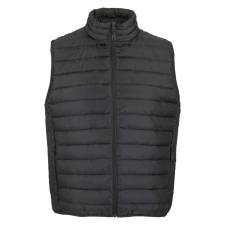 SOL'S STREAM cipzáras oldalzsebes steppelt férfi mellény SO04020, Charcoal Grey-M férfi mellény
