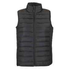 SOL'S STREAM Női oldalzsebes cipzáras steppelt mellény SO04021, Charcoal Grey-S női mellény